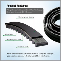 120-3335,1203335,265-610 Fits Lawn Mower Belt 30″ Toro TimeMaster Deack STENS