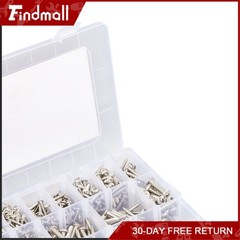 Findmall 780 PCS Pan Head Sheet Metal Screws Assortment Kit #4#6#8#10 Stainless