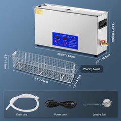 VEVOR 10L Ultrasonic Gun Cleaner 300W Ultra Sonic Cleaner Timer Heater Basket