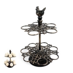Cast Aluminum Fresh Egg Holder Countertop, Egg Holder Rack Tray for 12 Fresh