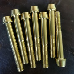 M6 Titanium Bolt Taper 10/16/18/20/25/30/35/40/45/50~65mm Allen Socket Cap Screw