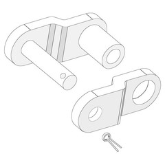 10PCS 1/2″ Pitch #40 Chain Offset Half Link Roller Carbon Steel