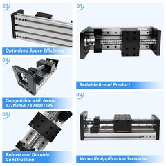 Electric Actuators Slide Table Ball Screw Module 60KG Load Nema23 stepper kit