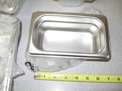 Lot of 8 – Update International 1/9 Stainless Steel Pans 2-1/2″ Deep – Unused