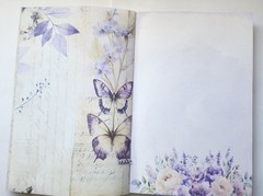 Junk Journal Blank Booklet “LAVENDER DREAMS” Vintage Purples 40pgs