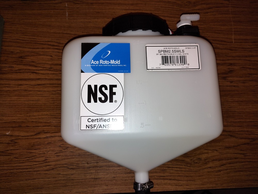 2.5 Gallon Cone Bottom Specialty Tank SPBM2.5SWLS SP002.5 Ace Roto-Mold NEW