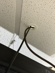 Ceiling Grid Cable Pass Through Grommet 2 Pack – Low Voltage AV Insert-Paintable
