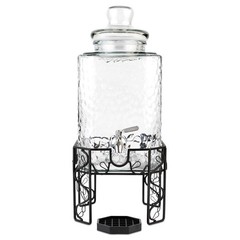 Kitchentoolz 2.5 Gallon Glass Beverage Dispenser Stainless Steel Spigot Metal