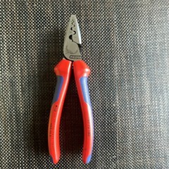 KNIPEX 97 12 180 Wire Ferrule Crimper Pliers, Red/Blue Handles