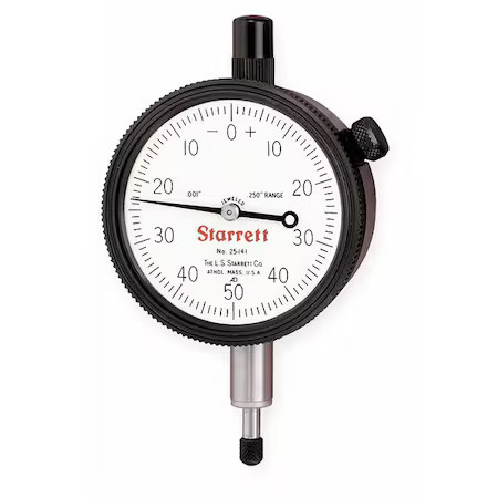 Starrett 25-141J Dial Indicator, 0 To 0.250 In, 0-50-0