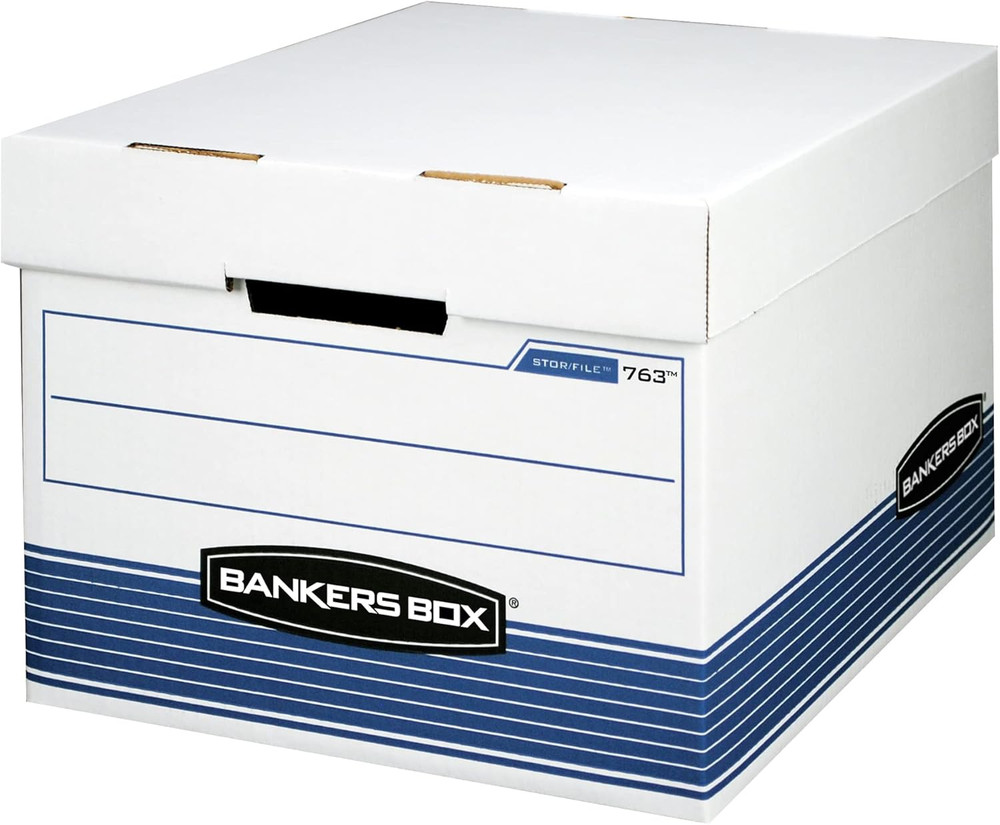 20 Pack Medium-Duty File Storage Boxes with Lift-Off Lid, Letter/Legal Size