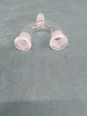 Y shaped connector adapter unknown brand unknown sizes lab glass chemistry