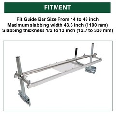 Portable Chainsaw Mill 14″-48″ Chain Saw Mill Aluminum Steel Planking Lumber
