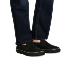 TredSafe Leather Black Slip Resistant Work Shoes Anti-Fatigue M5 W6 Unisex