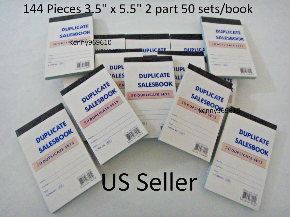 144X-Sales Book Order Receipt Invoice Carbon less 50 sets 3.5″x5.5″ US Seller