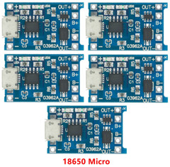 10PCS USB Micro, TYPE-C and Mini Lithium Battery Charger With battery protection