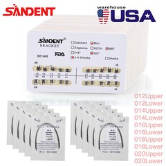 10 Packs Dental Orthodontic Round Super Elastic Niti Arch Wires / Mini Brackets