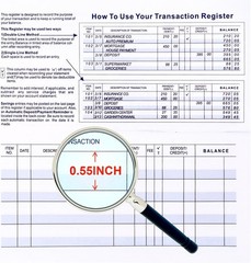 Larger Lines 20 Pack Checkbook Register, Check Registers for Personal Use