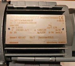 NEW, Sew-Eurodrive Brake Motor DFT71D4/BMG/HR/TF, 1680rpm, 0.5hp, 230/460VAC