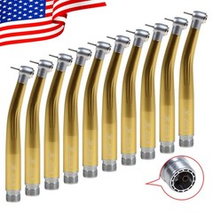 10 NSK Style Dental High Speed Handpiece PANA-MAX Turbine 2 Hole Borden Golden