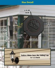 Siding Mounting Block, 8141 Black Outdoor Light Mounting Kit with Built-in El…