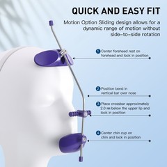 Dental Ortho forward pull Headgear facemask with Single Lever Adjustable 4 Color