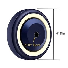 Set of 4 wheels | 4″ Diameter wheels for Shopping Cart | Nuts and Bolts included