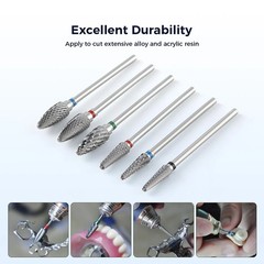 Dental Lab Tungsten Carbide Burs Low Speed Steel Polishing Cutting Bur HP 2.35mm