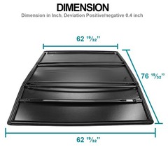Soft Tri-Fold Tonneau Cover for 2014-2018 Toyota Tundra 6.5ft 78in Bed