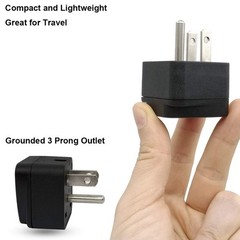 US Travel Plug Adapter EU/UK/AU/in/CN/JP/Asia/Italy/Brazil to USA (Type B), 3…