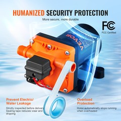 12V Water Pressure Diaphragm Pump Self-Priming Pump 55 PSI 3.5 GPM Boat RV