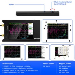 NanoVNA-H4 Vector Network Analyzer 10k-1.5GHz MF UHF VHF HF Antenna Analyzer 4″