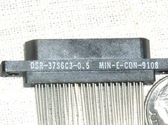 1 MIN-E-CON DSR-37S6C3-0.5 F FEMALE PIN SOCKET PCB PWB CONNECTOR RECEPTACLE PLUG