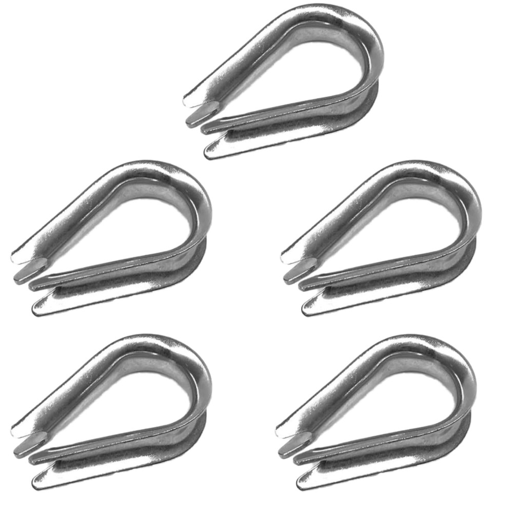 5 Pack Stainless Steel Thimble Galvanized Steel Thimbles M10 Fits 3/8 Inch Diame