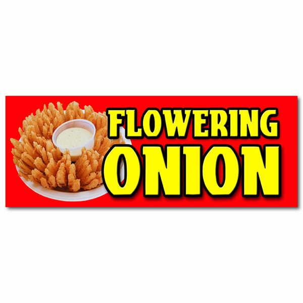 FLOWERING ONION DECAL sticker deep fried batter sauce flower rings