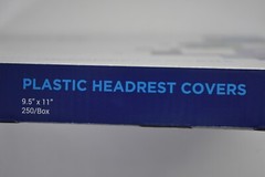 Darby Plastic Headrest Covers Regular Size 9.5″ x 11″ 500 Pack Dispenser Box