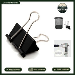Effortless Paper Organization with 24 Large Binder Clips 1.6-Inch – Black Finish