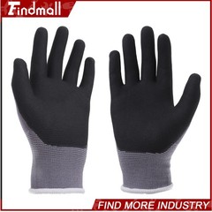 Findmall 6 Pairs S-Size Work Gloves MicroFoam Nitrile Coated Knit Nylon Gloves