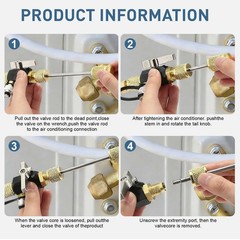 HVAC Valve Core Removal Tool 1/4″ & 5/16″ Vacuum for AC R410a R32 R134a R1234yf