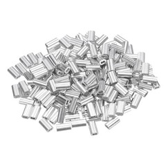 200Pcs Crimping Loop Sleeve for 1/32″ Wire Rope Double Ferrule Wire Rope Sleeve