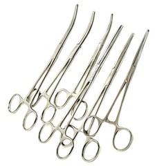 6 Count – Straight and Curved Hemostat Forceps 6.25″ + 7.25″ + 8″ Ratcheting