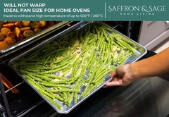 Baking Pan & Cooling Rack Set | 13×18 Inch, Commercial Grade