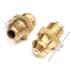 25 Pcs/Set 1/4-28 SAE-LT Copper Taper Thread Grease Zerk Nipple Fitting (Straigh