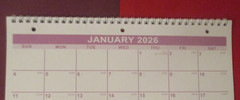 (2) TWO -2026 Monthly 3-Hole Spiral Office HOME School ~ NOTEBOOK CALENDAR 11X8