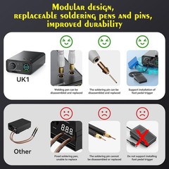 AWithZ 10000mAh Battery Spot Welder 100 Gears Knob Adjustable for 18650 DIY