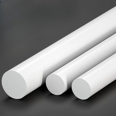 White PVC Solid Round Rod Acid and Alkali Resistant PVC Rod Material