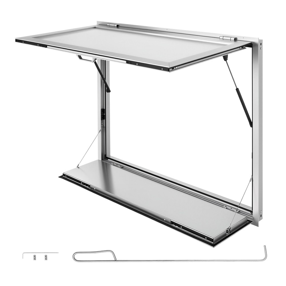 Uimoso 48×36 in Aluminum Alloy Concession Window with Folding Shelf