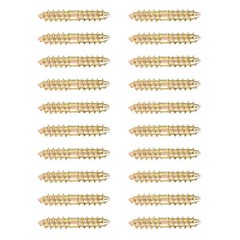 20pcs/set 5*30mm Dowel Screw Woodworking Furniture Connector Double Ended Screw