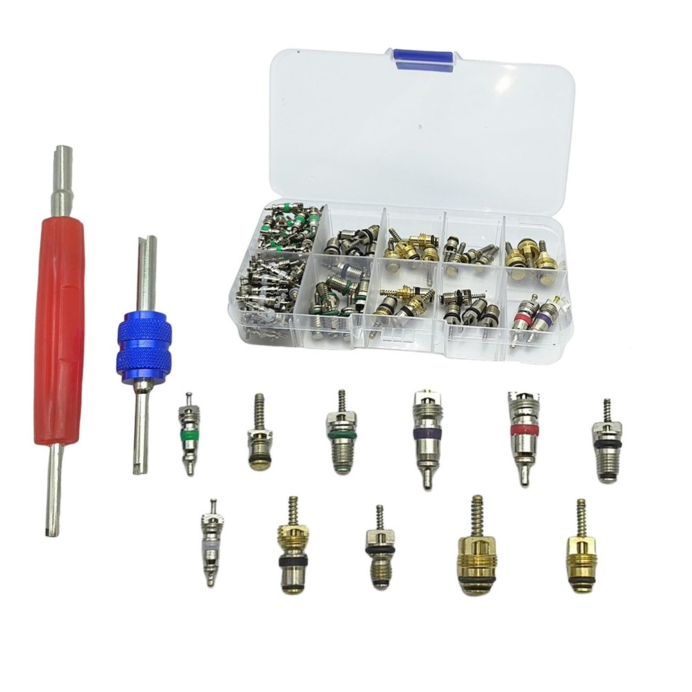 104PCS R12 R134a Car Air Conditioner Valve Core Accessories Kit, Automotive A…