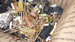 18 lb Bulk Furniture Cabinet Hardware Lot Euro Hinges Screws Brackets Cam Locks
